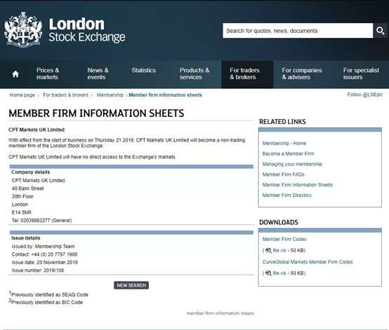 CPT Markets UK正式入驻伦敦证券交易所会员